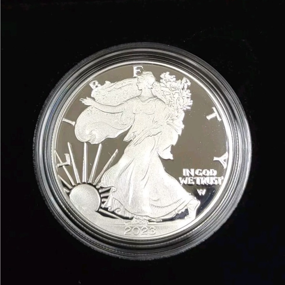 (1) 2023 Silver American Eagle One Dollar Proof Coin w/Box - Picture 3 of 5